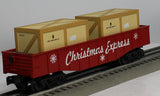 MTH 30-4207B Christmas Express Gondola w Crates O Scale Used Excellent
