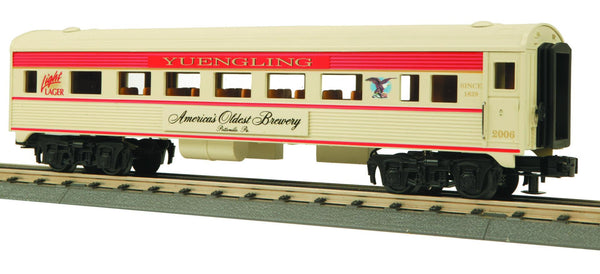 MTH Rugged Rails 33-6025 Yuengling Rugged Rails O-27 Streamlined Coach Car Light Yager Car No. 2006 O SCALE Like New