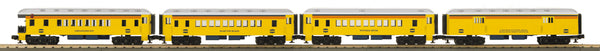 MTH Rugged Rails 33-6263 Chessie 4-Car O-27 Madison Passenger Set - Chessie Baggage: Coach: Potomac River, Coach: Hampton Roads, Observation: Chesapeake Bay. O SCALE NEW