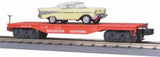 MTH Rugged Rails 33-7604 Burlington Flat Car w/1957 Chevy O SCALE Like New