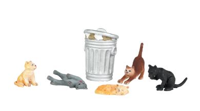 Bachmann 33157 CATS WITH GARBAGE CAN - O SCALE NEW