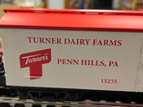 Brady's Train Outlet Custom Run Lionel 2426950 Turner Dairy Milk Car #15235  2 sided O scale Limited