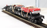 MTH 30-7634 Auto Transport w/2 vehicles O Scale Used
