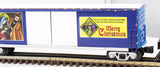 MTH Railking 30-70108D Christmas 50' Double Door Plugged Boxcar With LED Lights O SCALE Like New