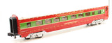 MTH Railking 30-68134 Christmas 60' Streamlined Coach Car w/LED Lights O SCALE Like New