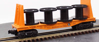 K-Line K-6675 Illinois Central Flatcar with spools O SCALE Like New