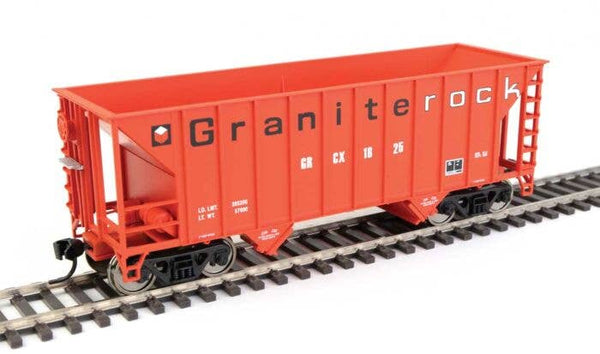 Walthers 910-56609 34' 100-Ton 2-Bay Hopper - Ready to Run -- Granite Rock GRCX #1825 HO SCALE NEW