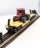Lionel 6-16957 Depressed-Center Flatcar with ERTL Case 4WD Loader O Scale Used