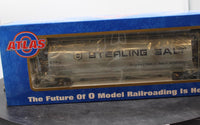 Atlas 6309-1 Sterling Salt ACF 3-BAY CYLINDRICAL HOPPER O SCALE WEATHERED AS IS Used Excellent
