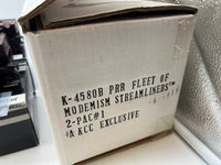 K-Line k-4580b Pennsylvania Railroad PRR Fleet of Modernism Sreamliners Coach & Pullman O SCALE Like New