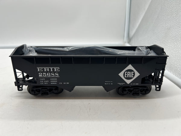 MTH Premier 20-90463D Erie 2 Bay offset hopper with coal load O SCALE Like New