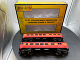 MTH Railking 30-6064 Southern Pacific SP Daylight 2-Car O-27 Streamlined Combo/Diner Set - Combine 6098 Diner 10213. O SCALE Like New