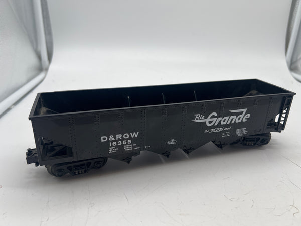 MTH Railking 30-8014 Denver & Rio Grande Die-Cast Hopper Car - DRG w/Coal Load Car No. 16355 O SCALE Used Excellent No Box