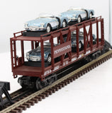 MTH Railking 30-7007D Pennsylvania Auto Carrier Flatcar W/4 1960 Corvettes Car O SCALE Like New