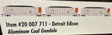 Atlas 20007711 DETROIT EDISON ALUMINUM COAL GONDOLA 3 PACK TRAINMAN HO Scale NEW