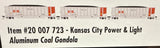 Atlas 20007723 KANSAS CITY POWER & LIGHT ALUMINUM COAL GONDOLA TRAINMAN 3-PACK HO Scale NEW