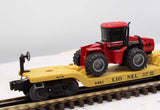 Lionel 6-16957 Depressed-Center Flatcar with ERTL Case 4WD Loader O Scale Used Excellent