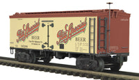MTH Premier 20-94313 Pittsburgh beer-- Fort Pitt Brewing 36' Woodsided Reefer Car O SCALE NEW