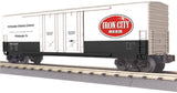 MTH Railking 30-74404 Iron City RailKing 50' Double Door Plugged Boxcar O SCALE Like New