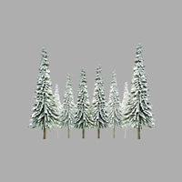 JTT 92007 SNOW COVERED TREES 4"-6" HO SCALE NEW