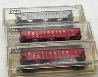 Atlas 3261 3262 3280 Burlington Hoppers (Set of 3) N SCALE Like New