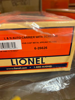 Lionel 6-26626  L&N auto carrier with screens O SCALE NEW