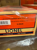 Lionel 6-26626  L&N auto carrier with screens O SCALE NEW