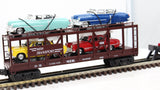 MTH Railking 30-7628 Auto Transportation Auto Carrier Flat Car W/4 cars #4952 O SCALE Like New