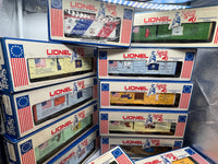 Lionel 6-1776, 6-7600, 6-7601, 6-7602, 6-7603, 6-7604, 6-7605, 6-7606, 6-7607, 6-7608, 6-7609, 6-7610, 6-7611, 6-7612, 6-7613 Spirit of 76 Locomotive, Caboose, and Box Car Set (Set of 15 Pcs) O Scale NEW
