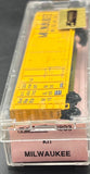 Roundhouse 8803 Milwaukee Road Yellow Boxcar N SCALE Like New