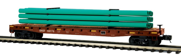 MTH Premier 20-98942 BNSF Flat Car w/Pipe Load 588182 O SCALE NEW