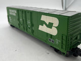 Atlas 6502-2 Burlington Northern BN Boxcar 53' Plug door O SCALE Used Excellent Damaged Box