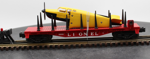 Lionel 6-19487 Lionel Lines O27 Flat Car w/ Beechcraft Bonaza Airplane #6800 O SCALE NEW