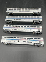 Kato 106-3505 Amtrak Superliner Phase IV Set B (2002) Coach #34033, Coach #34054, Sleeper #32069, Lounge #33014 N SCALE Like New