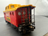 Lionel  6-6449 Wendy's Old Fashioned Hamburgers Red /Yellow caboose 027 O SCALE Used Excellent Damaged Box