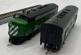 Kato 176-101, 176-213 Burlington Northern F7-A B (Set of 2) Diesel locomotives N Scale Like New horn untested