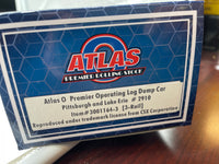 Atlas 3001164-3 Pittsburgh & Lake Erie P&LE Premier - Log dump car #2910 O scale NEW