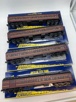 Lionel American Flyer AF 6-48992 Pennsylvania PRR Heavyweight Passenger Car 4-Pack (Carnegie, Indian Rock, Skyline, Chase) S SCALE Like New
