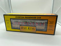 MTH Railking 30-6417 Christmas Overton Passenger Coach #Rudolph. O SCALE Like New