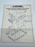 Lionel 6-2784 FREIGHT PLATFORM BUILDING KIT SNAP TOGETHER O SCALE Like New