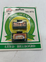 MODEL POWER 8576 LIT BILLBOARDS ROAD SCENE N SCALE NEW