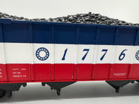 MTH Premier 20-97909 Bessemer & Lake Erie 4-Bay Hopper Car w/Coal Load #1776. O SCALE Used Excellent