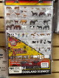 Woodland Scenics WDS A2051 WDS2051 Scenic Accents Economy Pack Assorted Farm Set HO Scale NEW