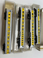 Model Power #3031-4  Union Pacific UP 4-car streamline passenger car set N scale Used Excellent Damaged Box