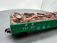 K-Line k652-1411 Conrail Penn central PC Gondola with scrap load  O SCALE Like New