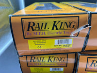 MTH 30-67691, 30-67692, 30-67693, 30-67694 MTHRRC MTH ELECTRIC TRAINS RailKing 60' Streamlined Passenger Car Set (Set of 4) O Scale NEW