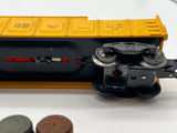 Lionel Postwar 3562-50 ATSF Santa Fe Yellow Barrel Car w 6 Barrels O SCALE Like New No Box