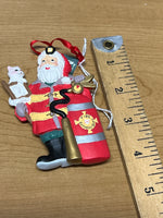 Santa with Cat Ornament  Like New No Box