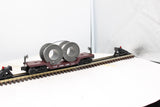 Lionel 6-16318 LIONEL LINES Depressed Flatcar with Cable Reels O Scale Like New