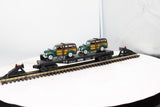 MTH 30-7662 Auto Transport W/2 1940 Woody Wagons O Scale Like New